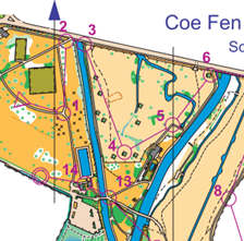 Part of a course map from a recent Park-O event