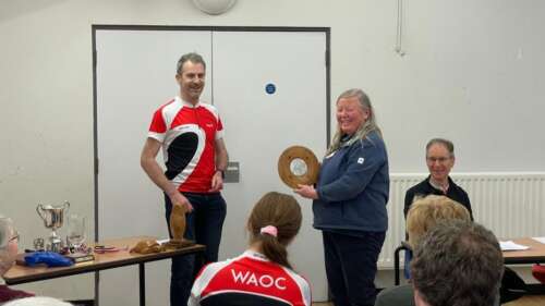 Caroline is awarded the mapping trophy