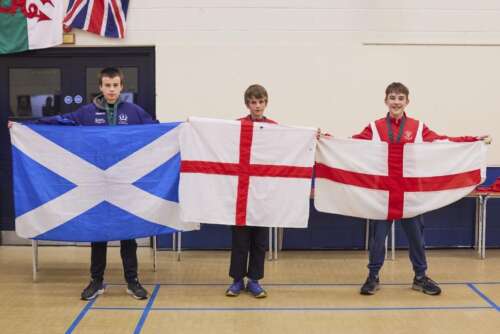 The podium for the Individual race